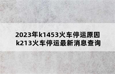 2023年k1453火车停运原因 k213火车停运最新消息查询